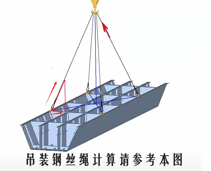吊装角度示意图